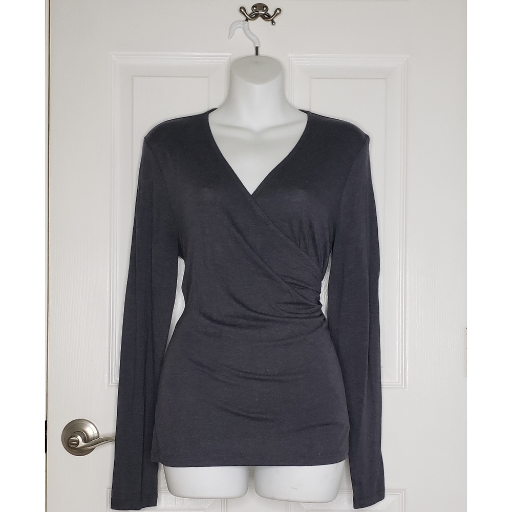 Banana Republic Fitted Long Sleeve Shirt - Gray